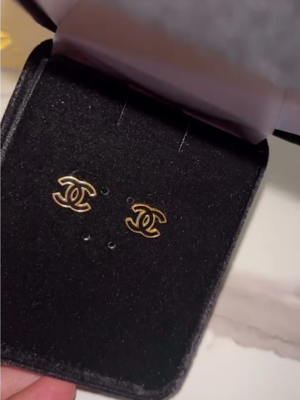 Gold Interlocking Logo Stud Earrings - Women Jewelry